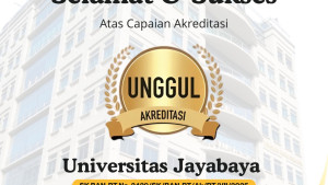 Universitas Jayabaya dengan bangga meraih Akreditasi Unggul Institusi berdasarkan SK BAN-PT No. 2429/SK/BAN-PT/Ak/PT/VII/2025.